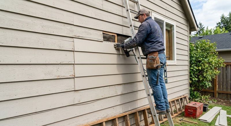 Our team working on Siding Service projects in Livingston County, MI