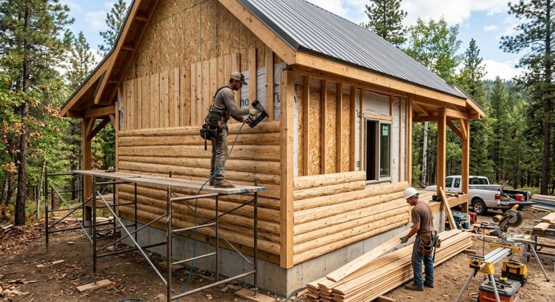 Log Home Siding Installation in Livingston County, MI