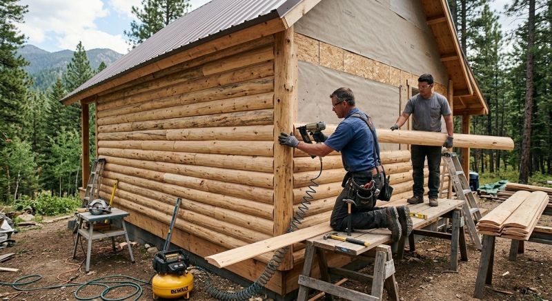 Log Siding Installation in Highland, MI
