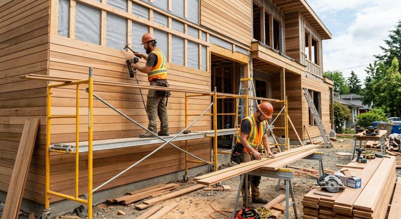 Wood Cladding Installation in Brighton, MI