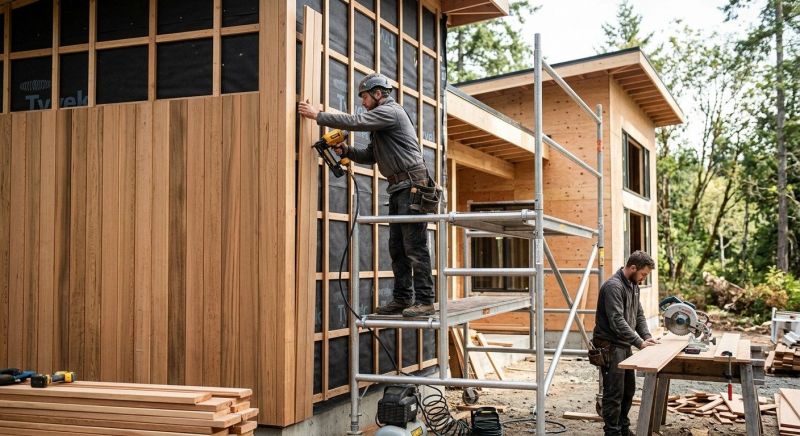 Wood Cladding Installation in Linden, MI